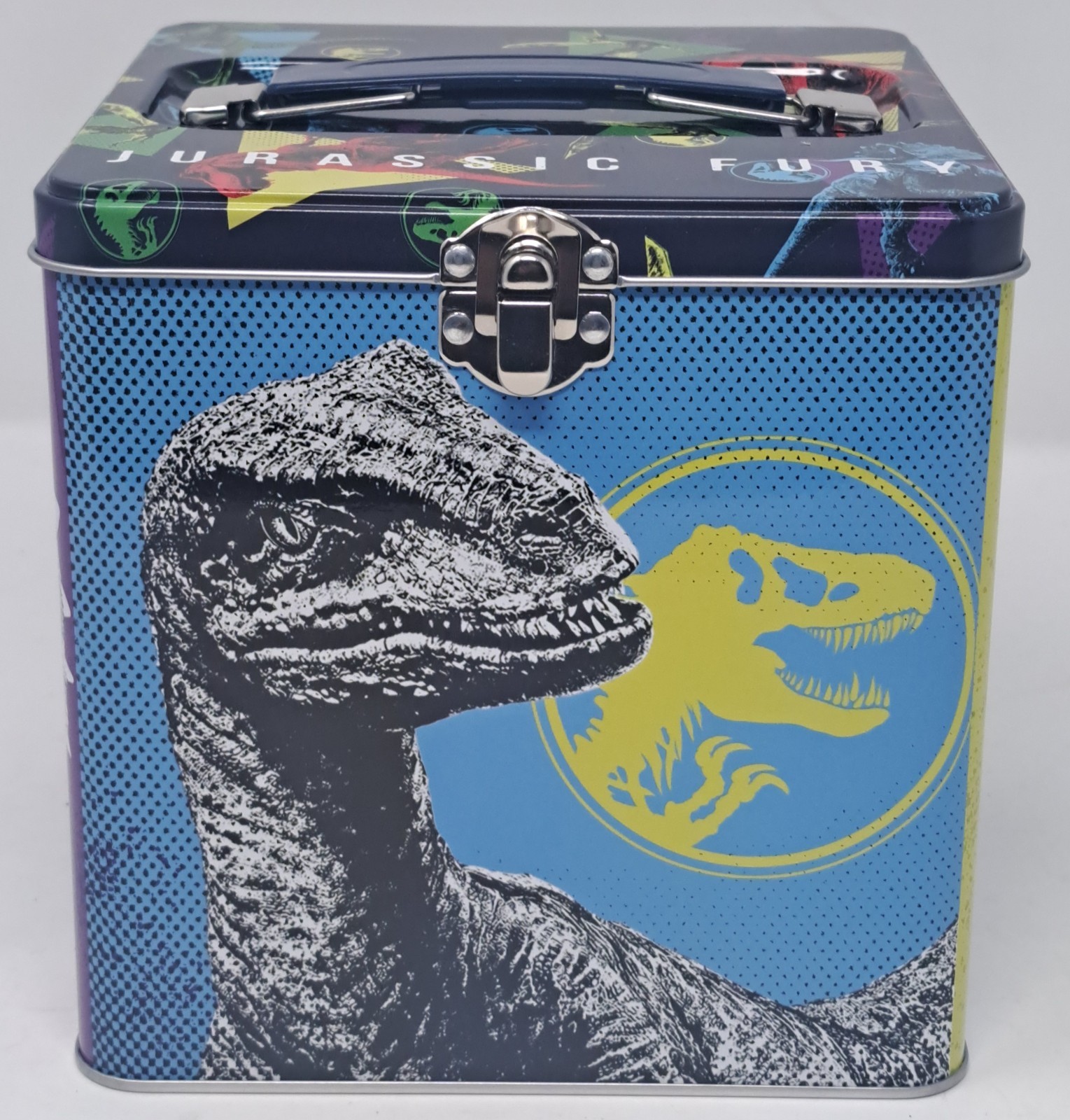 Jurassic Park The Box Co Collectible Dinosaur Tin Carrier New