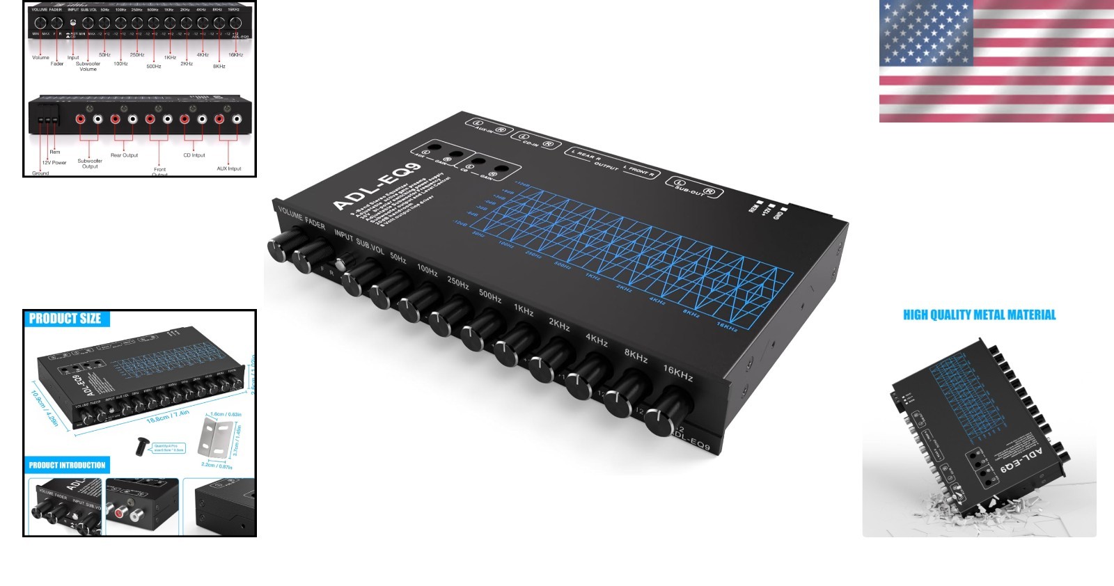 Car Audio Equalizer with Subwoofer Frequency Control^