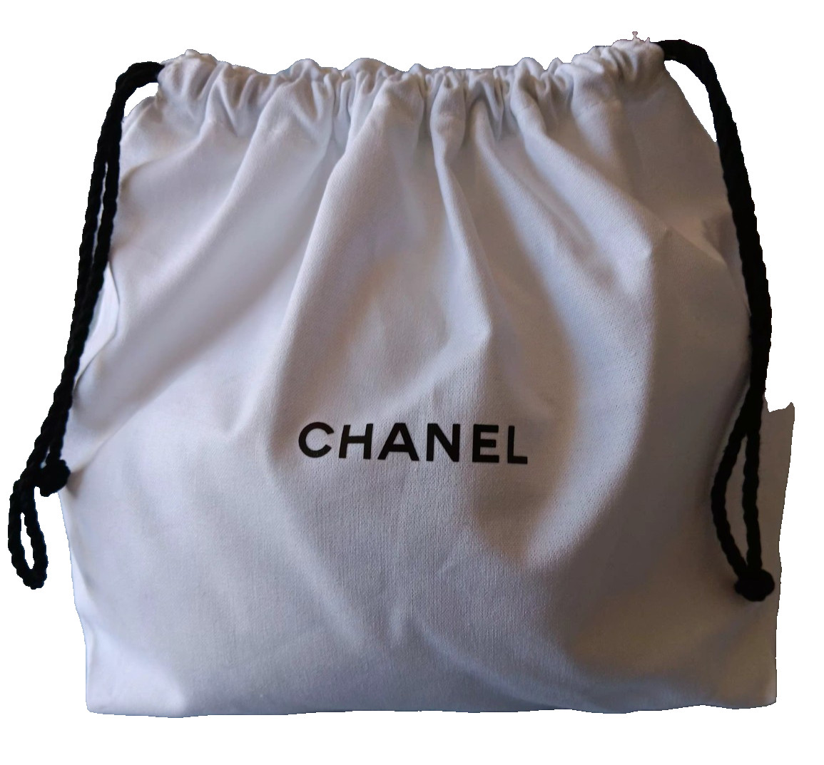 Chanel Dust Bag 8x5 inches White Cotton Drawstring Original Shredded Paper