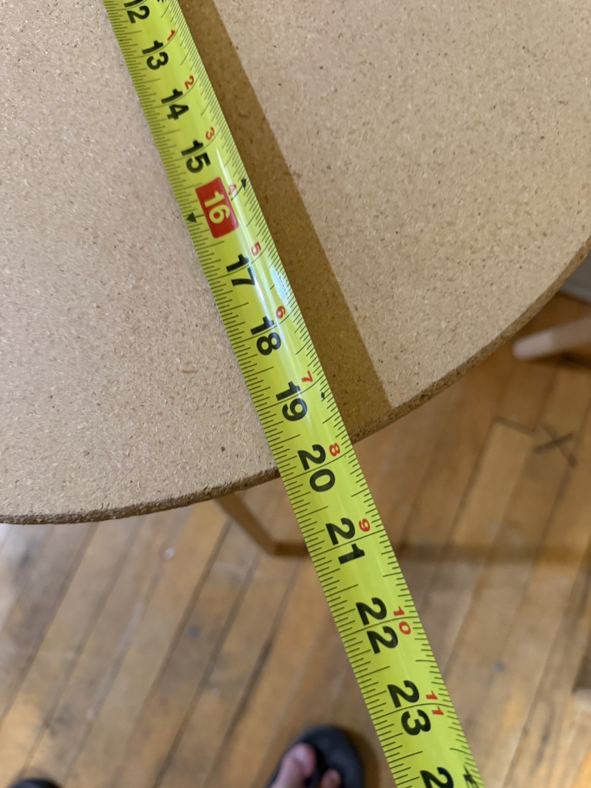 Mid-Century Modern Round Wooden Side Table