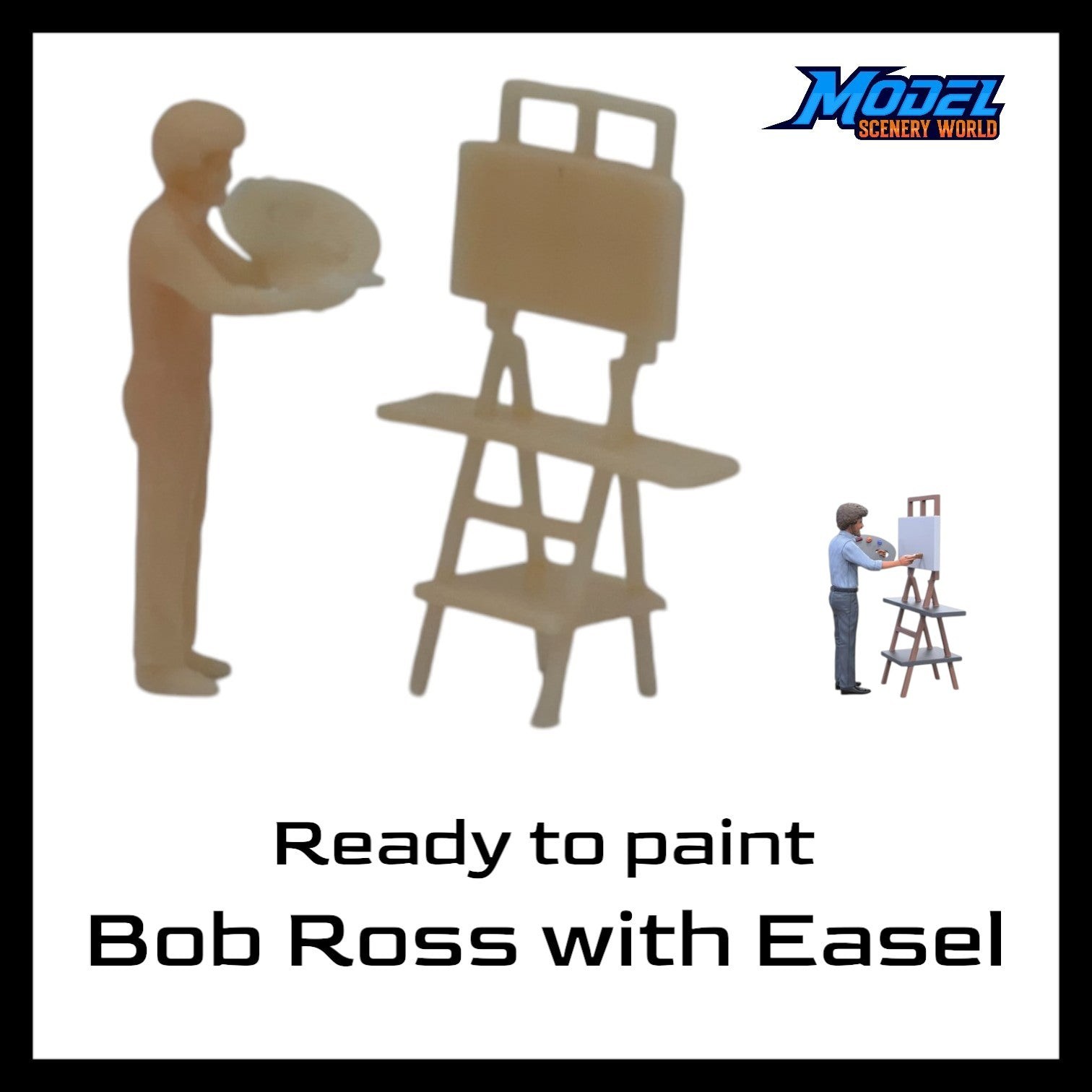 Bob Ross with Easel - G Scale 1:24