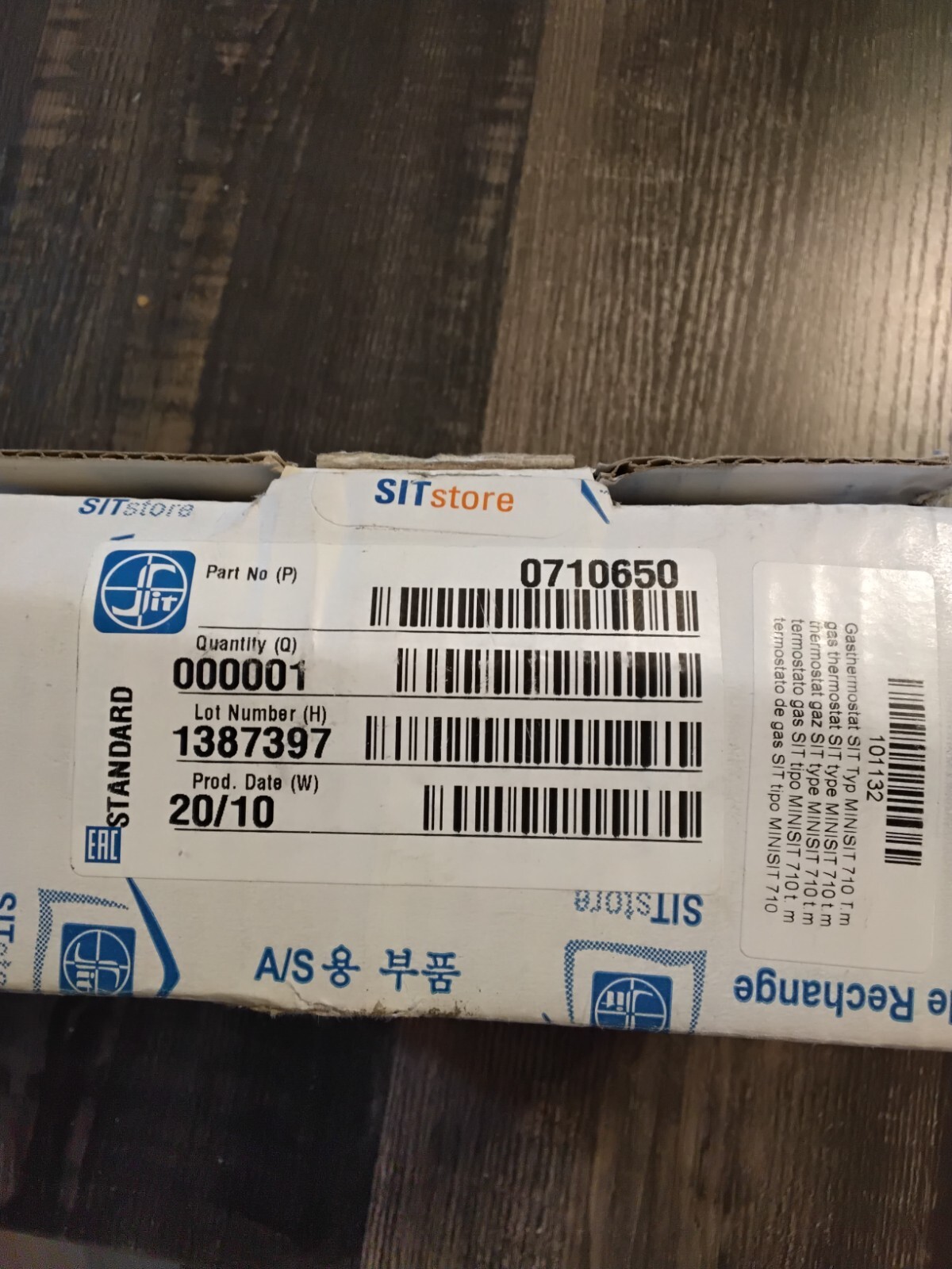 710 MINISIT 0.710.650 OVEN THERMOSTAT GAS VALVE 100-340°C THERMOSTATIC CONTROL