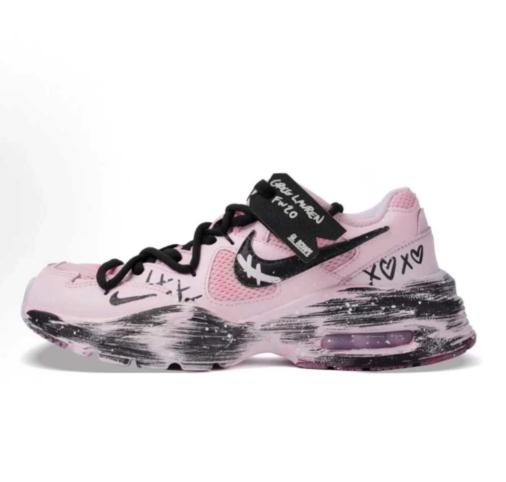 Custom Nike Air Max Fusion Pink Mist Women's Low Top Running Shoes