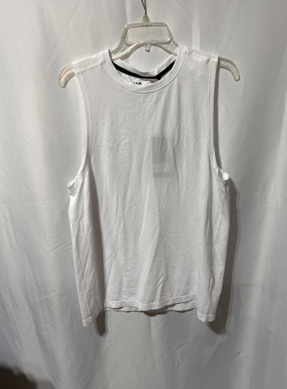 VRST Men’s Circuit Seamless Tank Top Space Dye Pure White