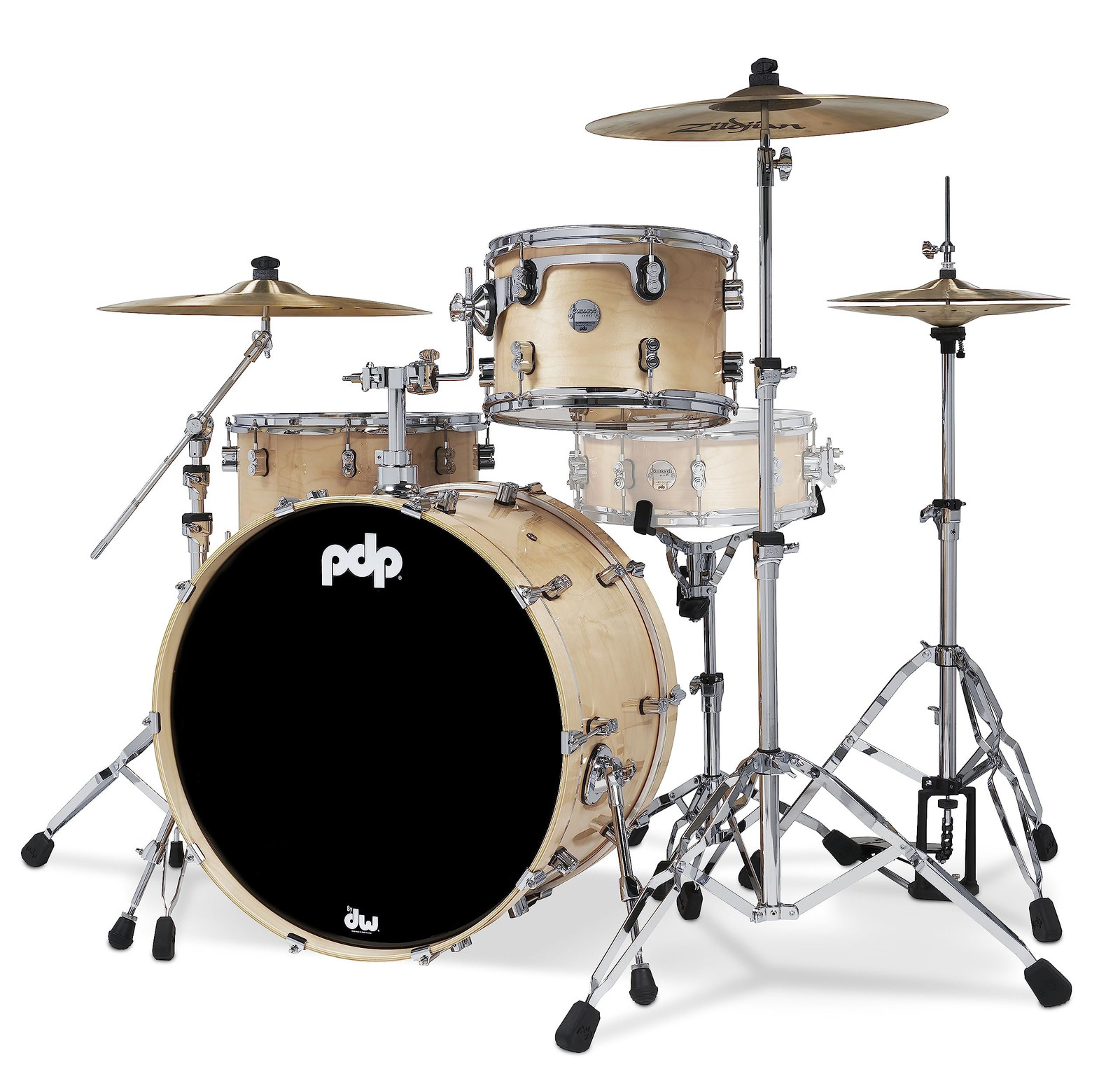 Pacific Drums & Percussion PDP Concept Maple 3-Piece Rock, Natural Drum Set...