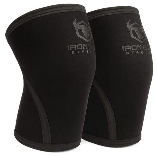 Knee Sleeves 7mm (1 Pair) - Compression Brace & Knee Medium Black/Charcoal