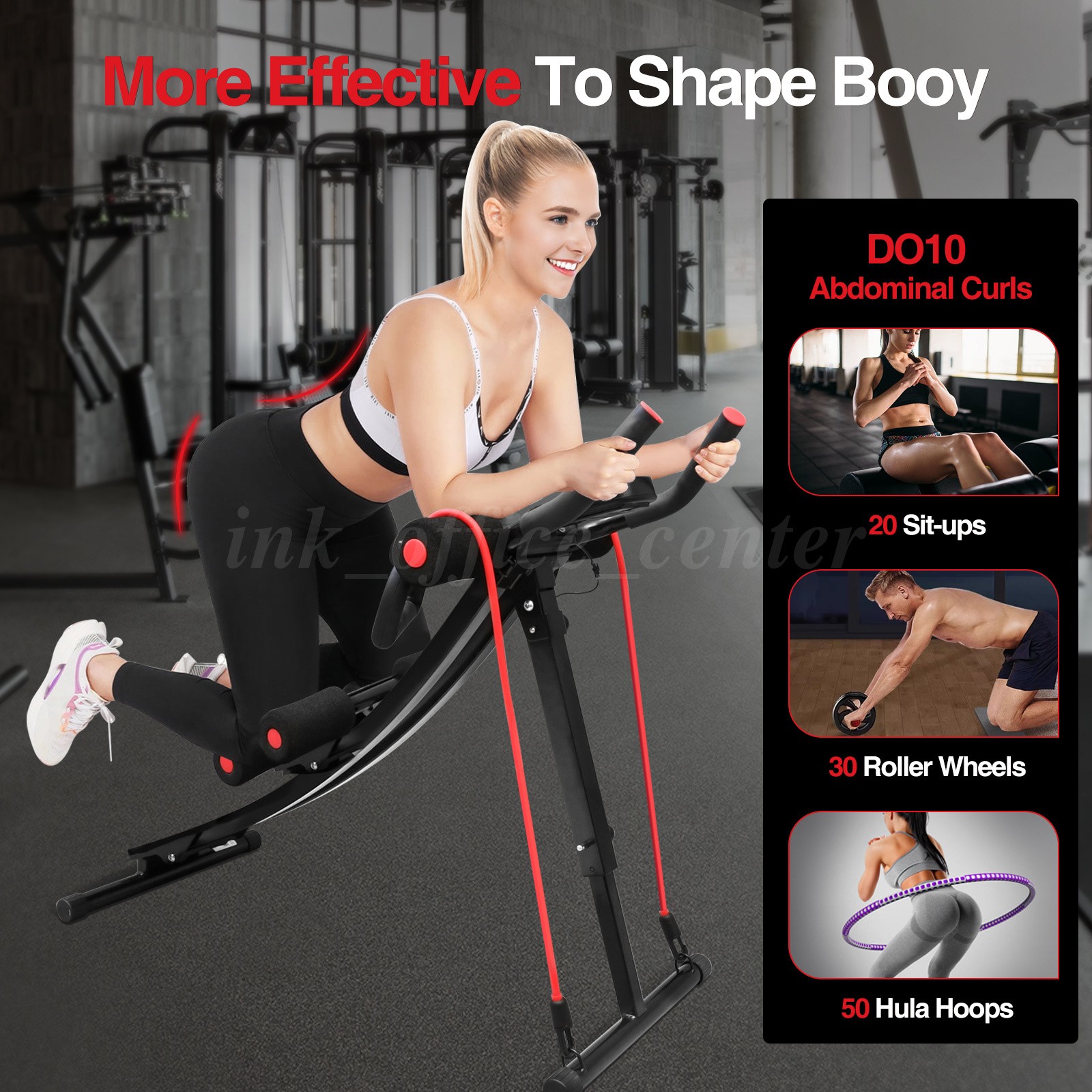 Adjustable Height Single Track Abdominal Trainer Foldable 440lbs Capacity
