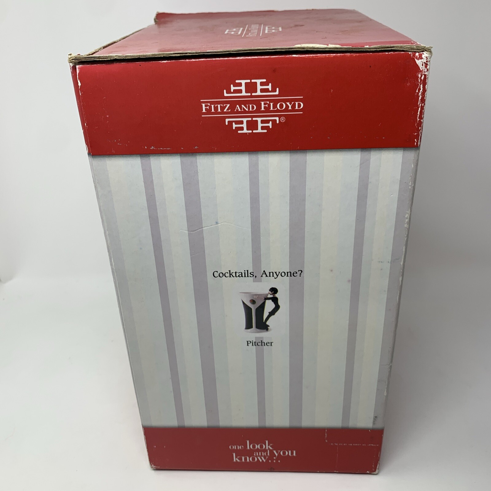 FITZ AND FLOYD COCKTAILS ANYONE? Pitcher Barware Open Box