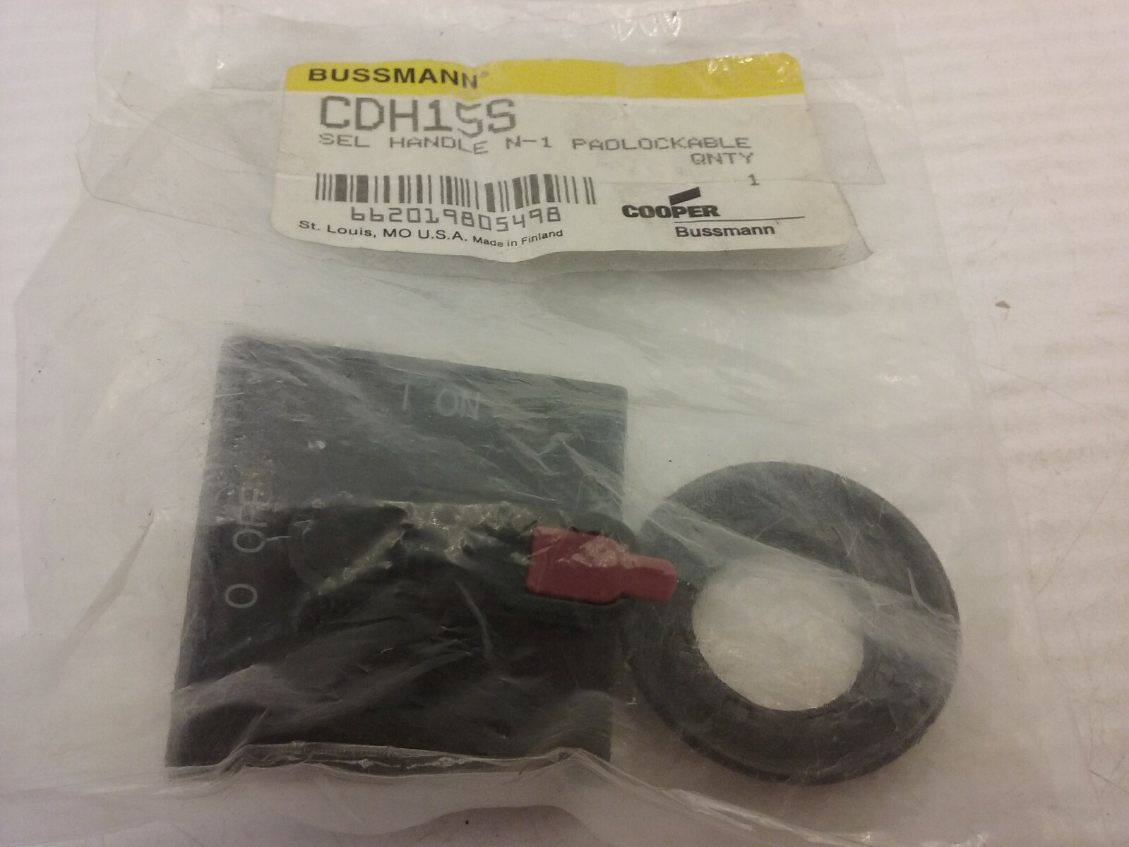 BUSSMANN CDH15S CONTROL SWITCHES SELECTOR HANDLE N-1 PADLOCKABLE IP54 NIB