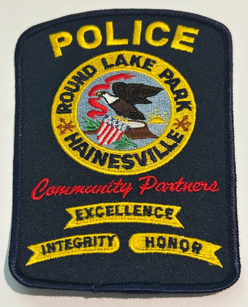Round Lake Park Hainesville Illinois Police Patch Unused