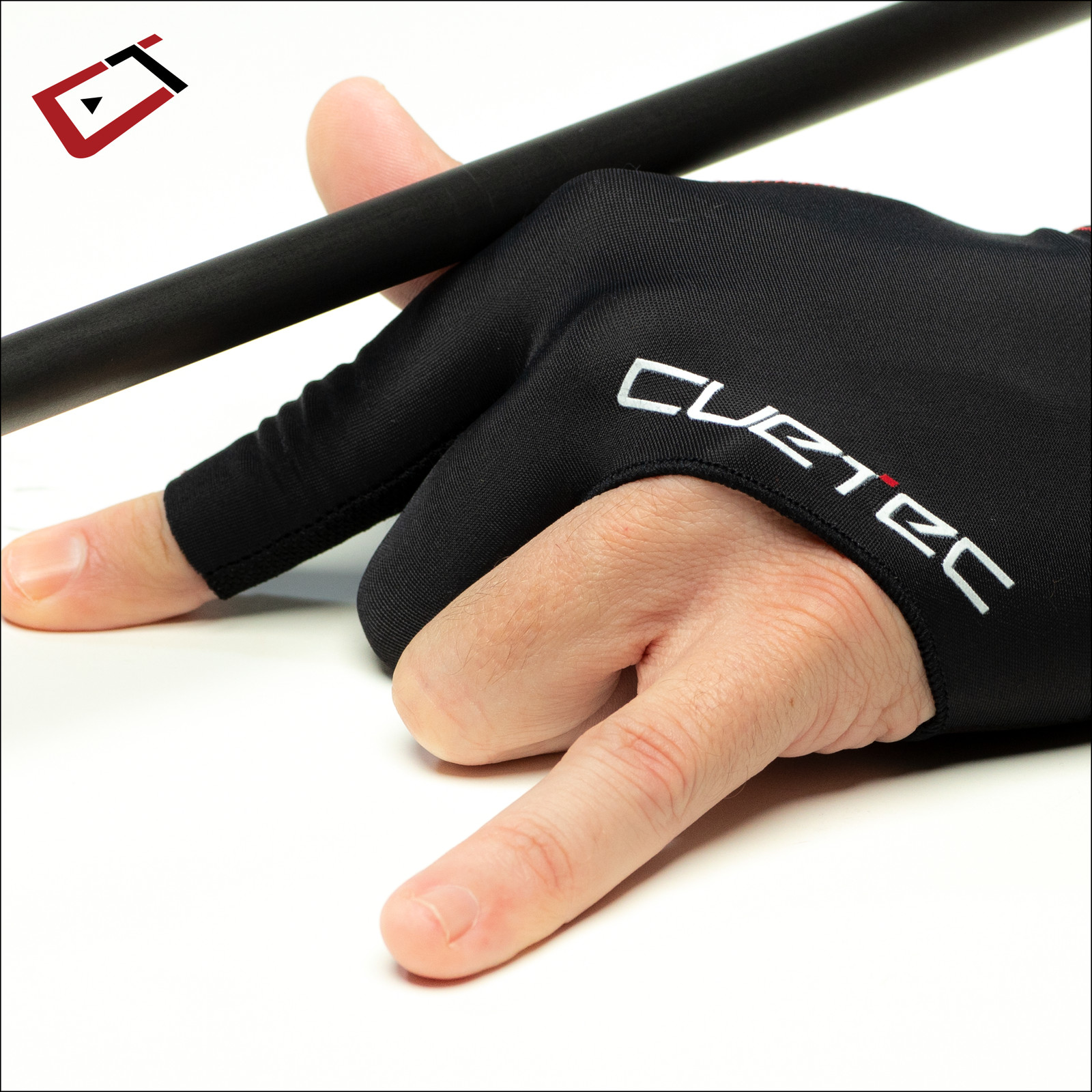 Cuetec AXIS Pool/Billiards Black Glove; Left Bridge Hand, Medium