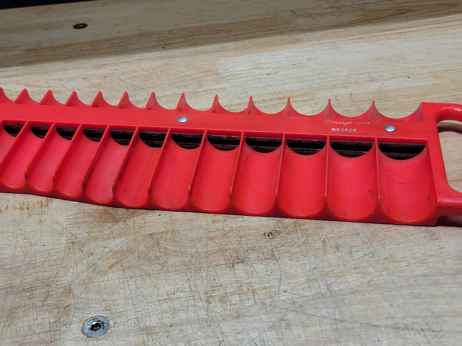 Snap On Tools MR3828 Magnetic 3/8" Drive Socket Organizer Red