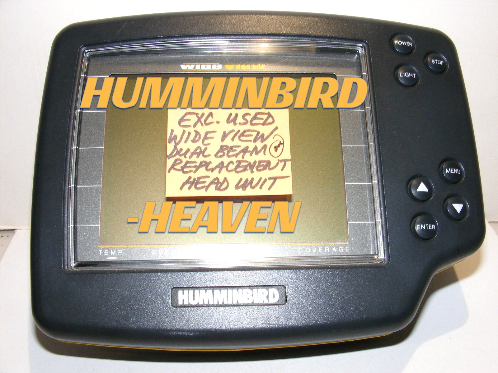 EUC HUMMINBIRD WIDE VIEW DUAL BEAM FISHFINDER REPLACEMENT HEAD UNIT EYE VISION