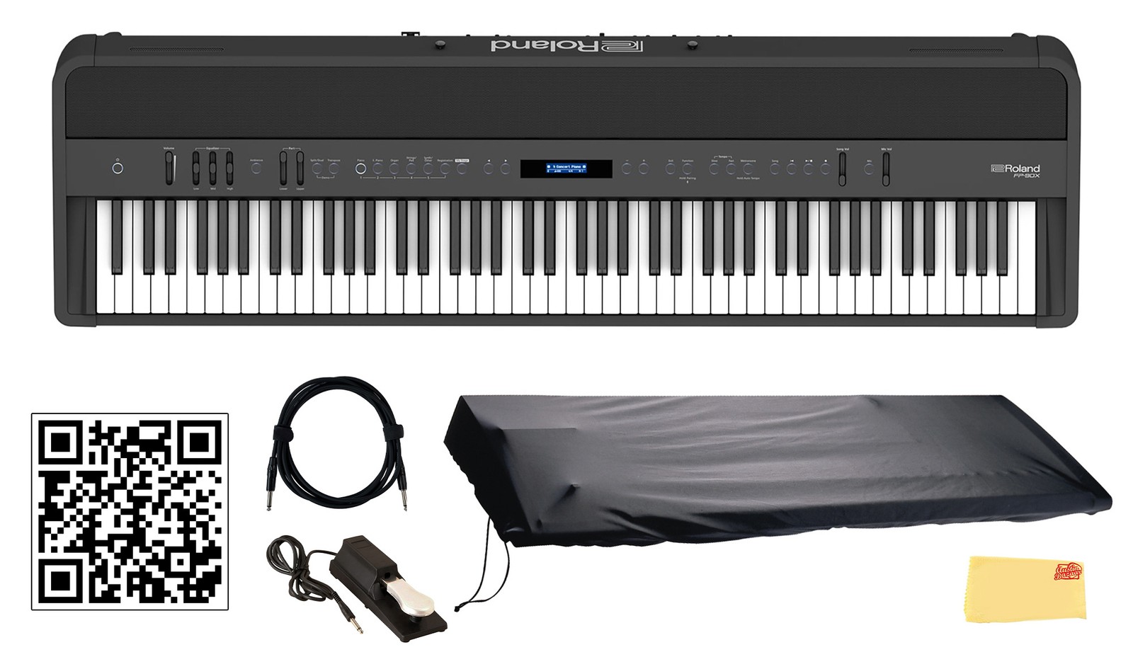 Roland FP-90X 88-Key Digital Piano - Black w/ Sustain Pedal