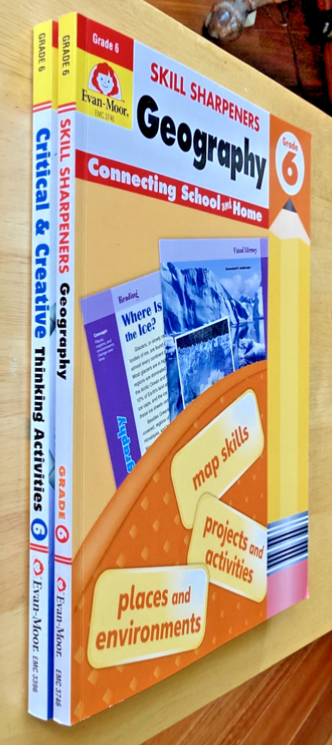 EVAN-MOOR 6 SKILL SHARPENERS GEOGRAPHY & CRITICAL/CREATIVE THINKING ACTIVITIES
