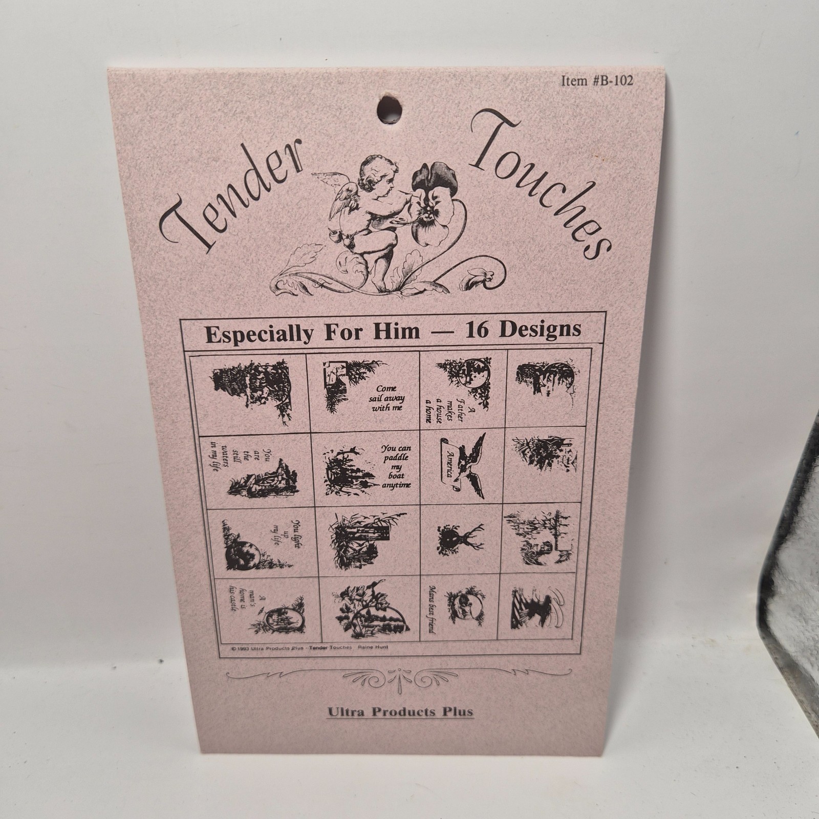 NIP!  Tender Touches Especially for Him Printed Fabric Quilt Pattern