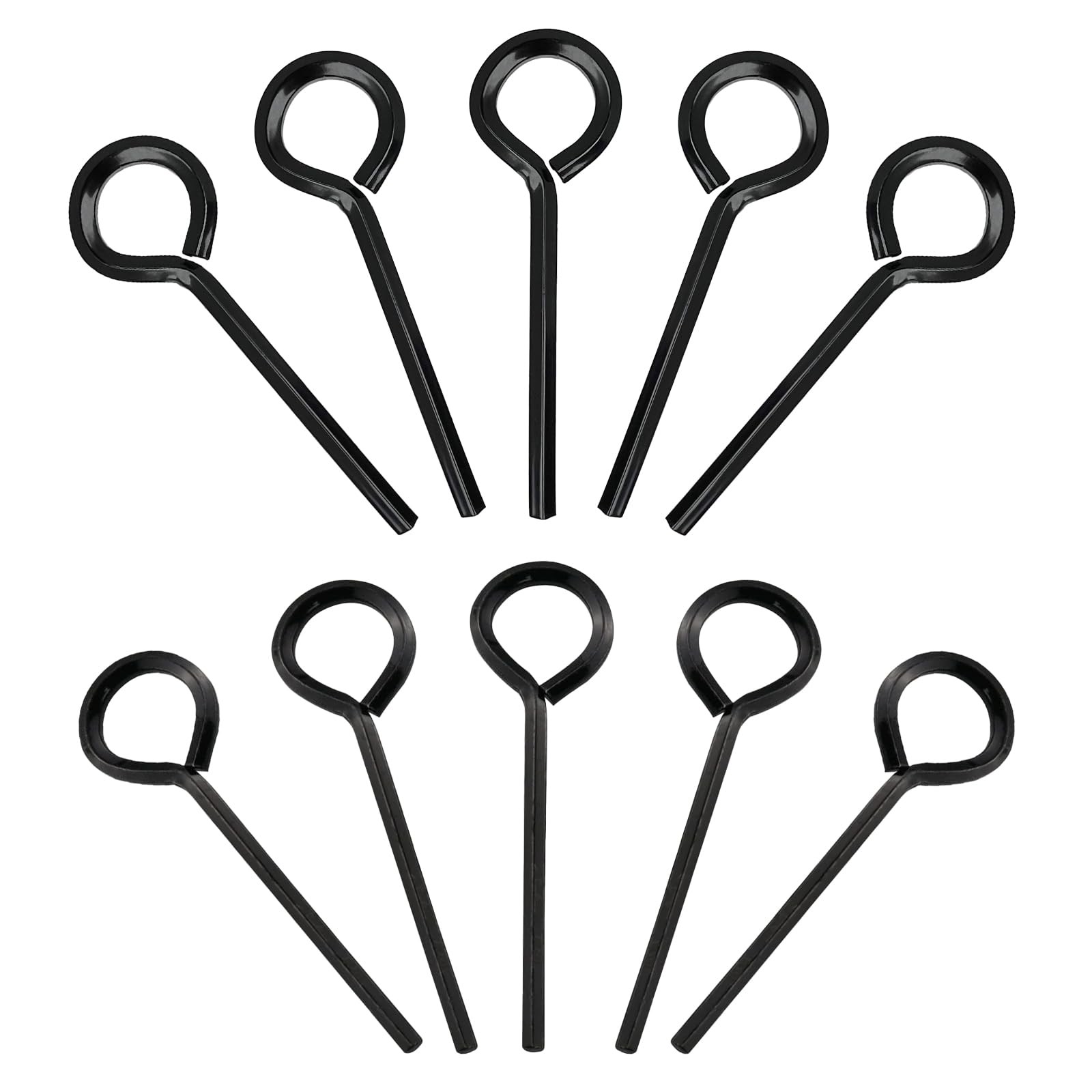 PENGJINYU 10 PCS Black Standard Hex Dogging Key with Full Loop,5 PCS(1/8'')/5...