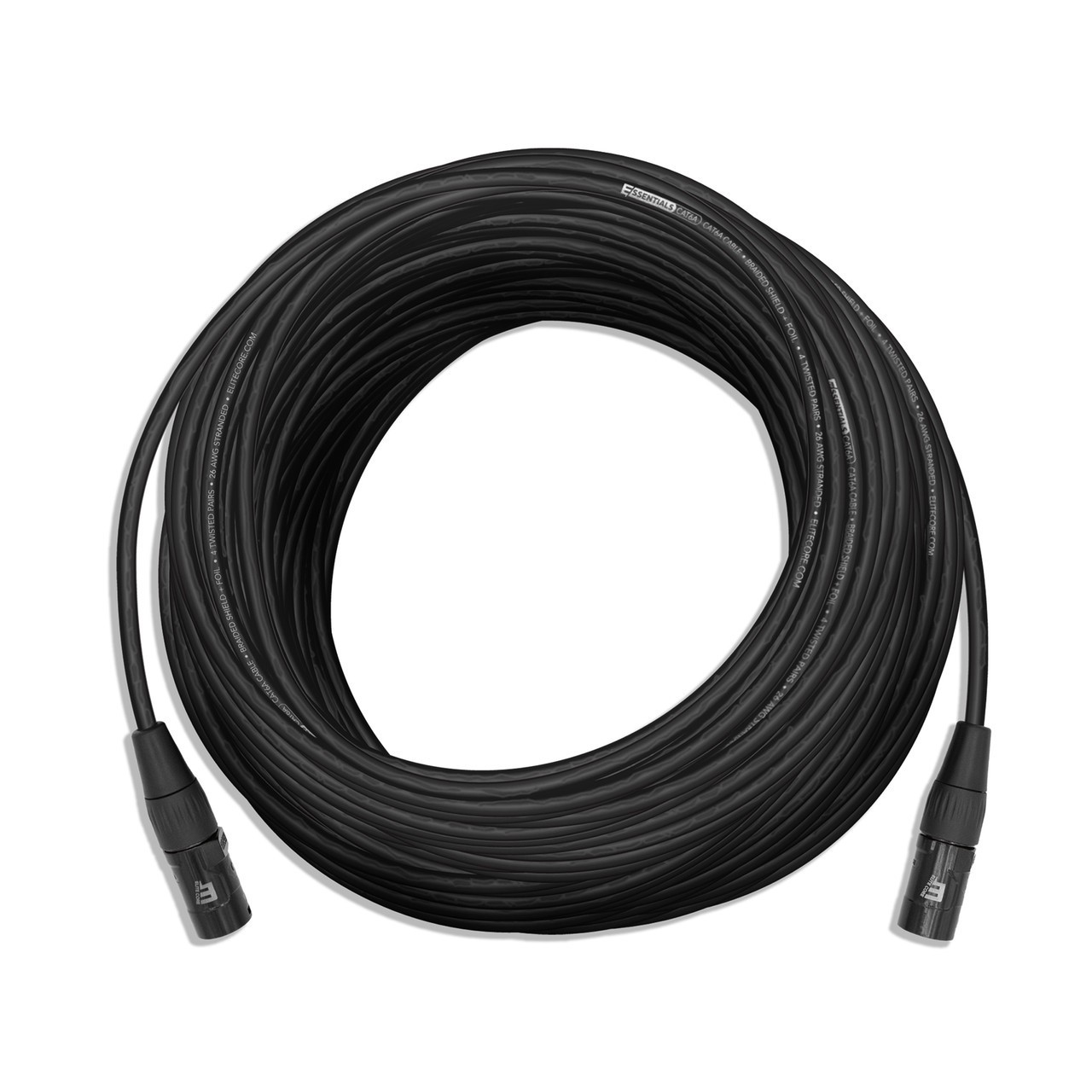 Elite Core Cat6A Essentials Shielded EtherCon Cable RJ45 Digital Cable 100 ft
