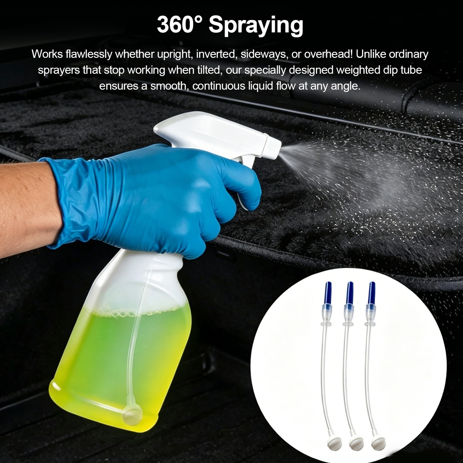6PCS 360° Spray Bottle Adapter For Easy Spraying At Any Angle Easy To Use