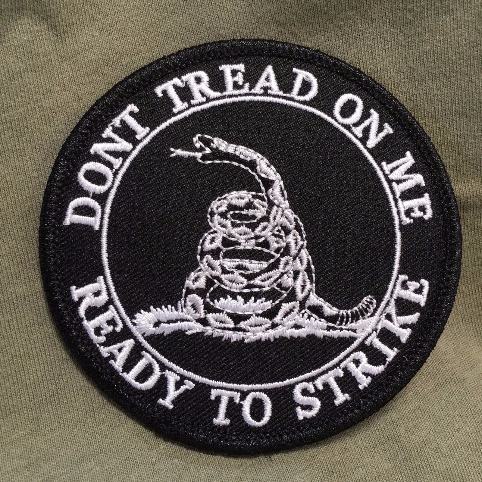 Don't Tread On Me Ready To Strike Gadsden Round Patch