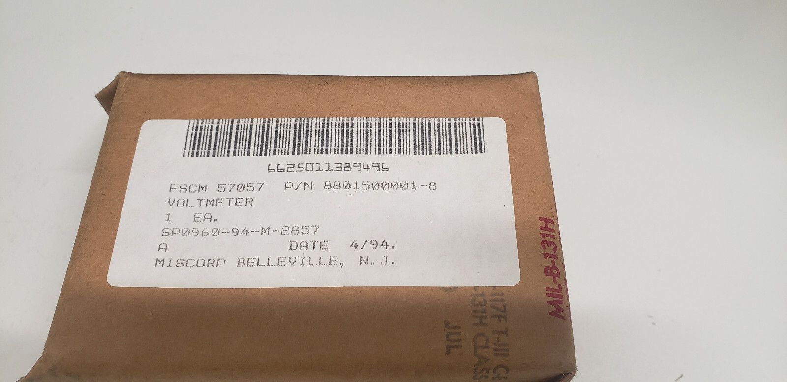 6625-01-138-9496 Voltmeter - 8801500001-8  -  6625011389496