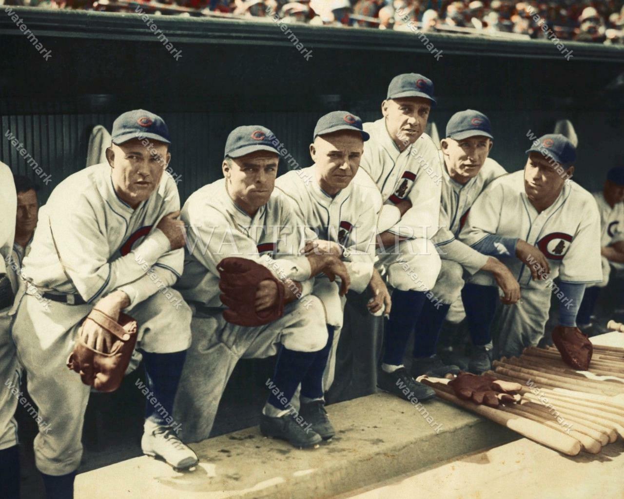 DG216 Chicago Cubs 1930 Rogers Hornsby Farrell 8x10 11x14 16x20 Colorized Photo