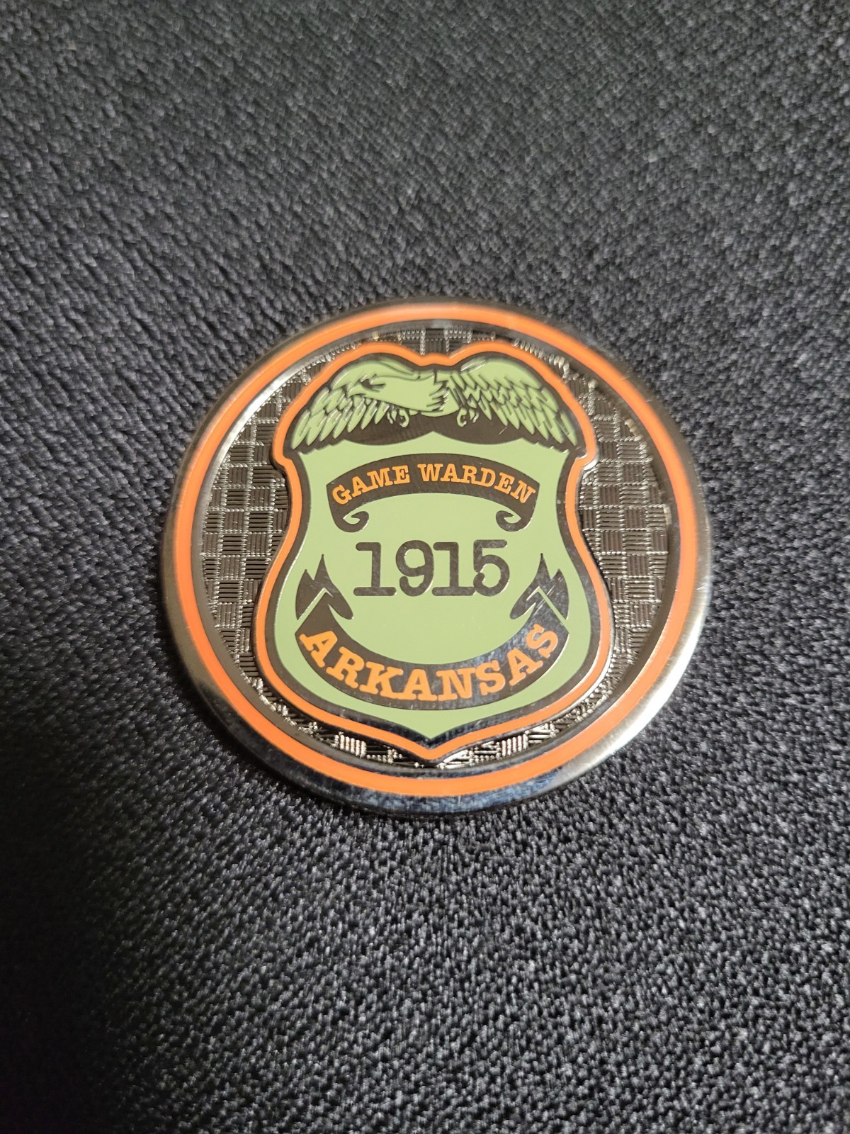 Arkansas Game & Fish Enforcement - Wildlife GAME WARDEN Challenge Coin & Patch