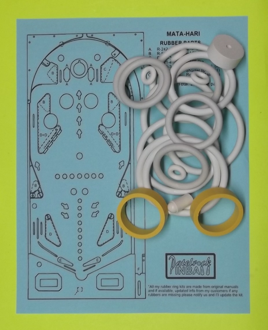 1978 Bally Mata Hari Pinball Machine Maintenance Super Kit