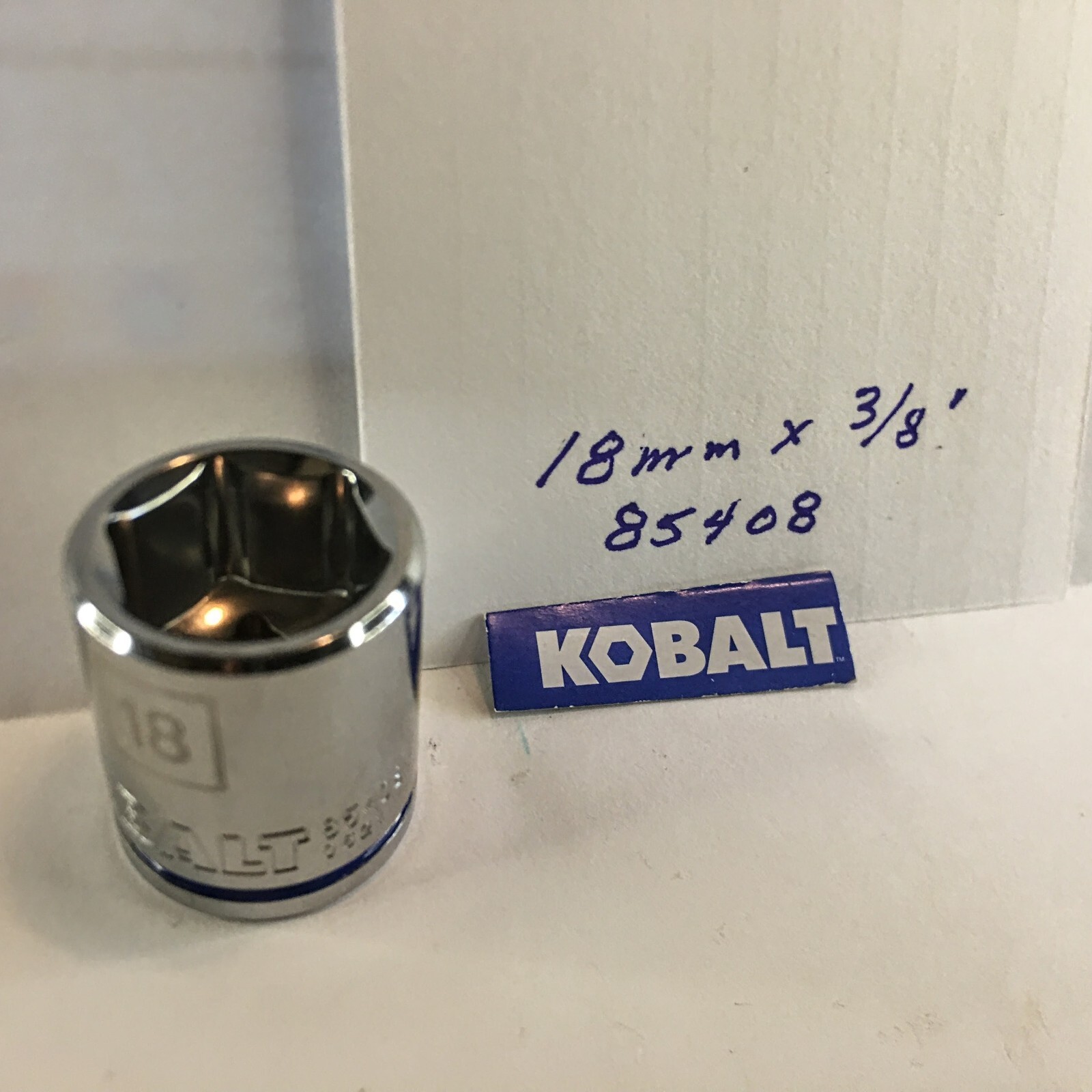 KOBALT 18 mm  x 3/8" Dr  Standard Socket  6 Point  # 85408 Free Shipping