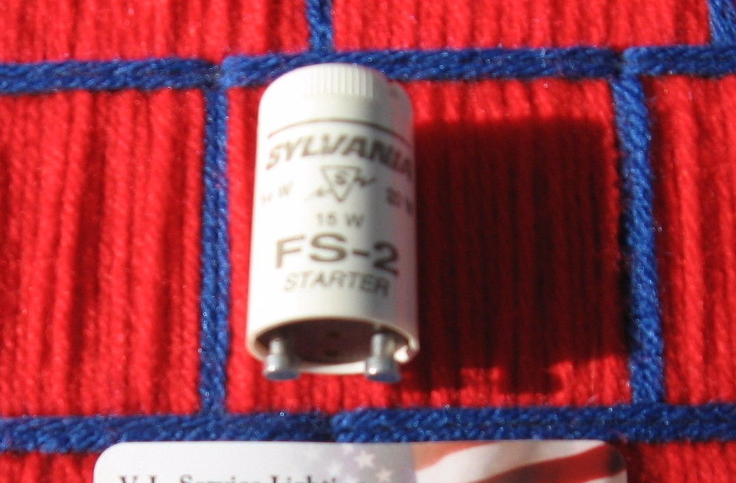 FS-2 FLUORESCENT light bulb STARTER for 14w 15w 20w lamp EXTRAS ship for 7¢ ea.