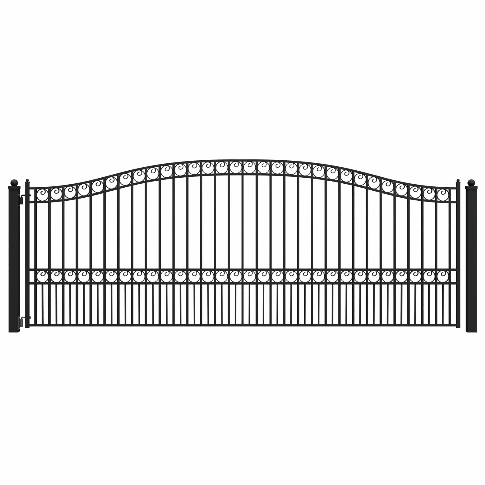 ALEKO Paris Style Ornamental Steel Single Swing 16 ft Driveway Gate