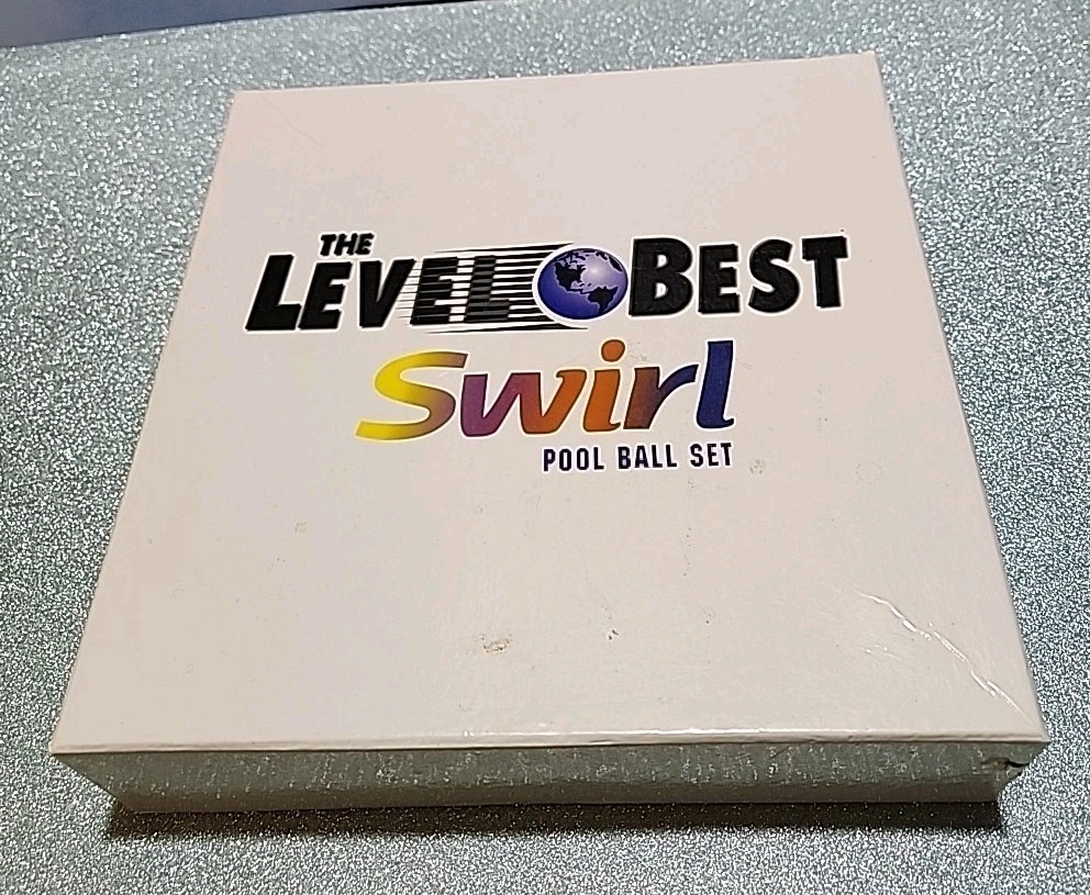 The Level Best Pool Ball Set Swirl Colorful Set of 16