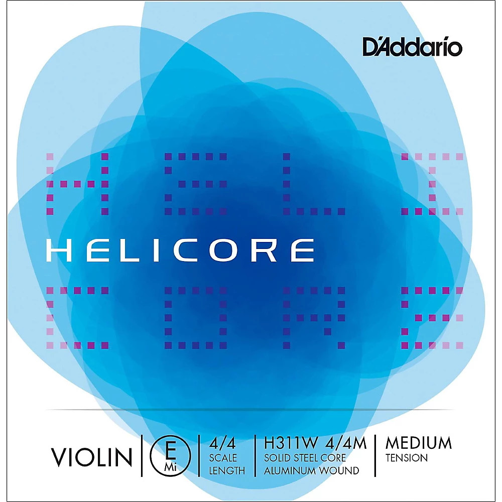 D'Addario Helicore Series Violin E String 4/4 Size Medium Wound E
