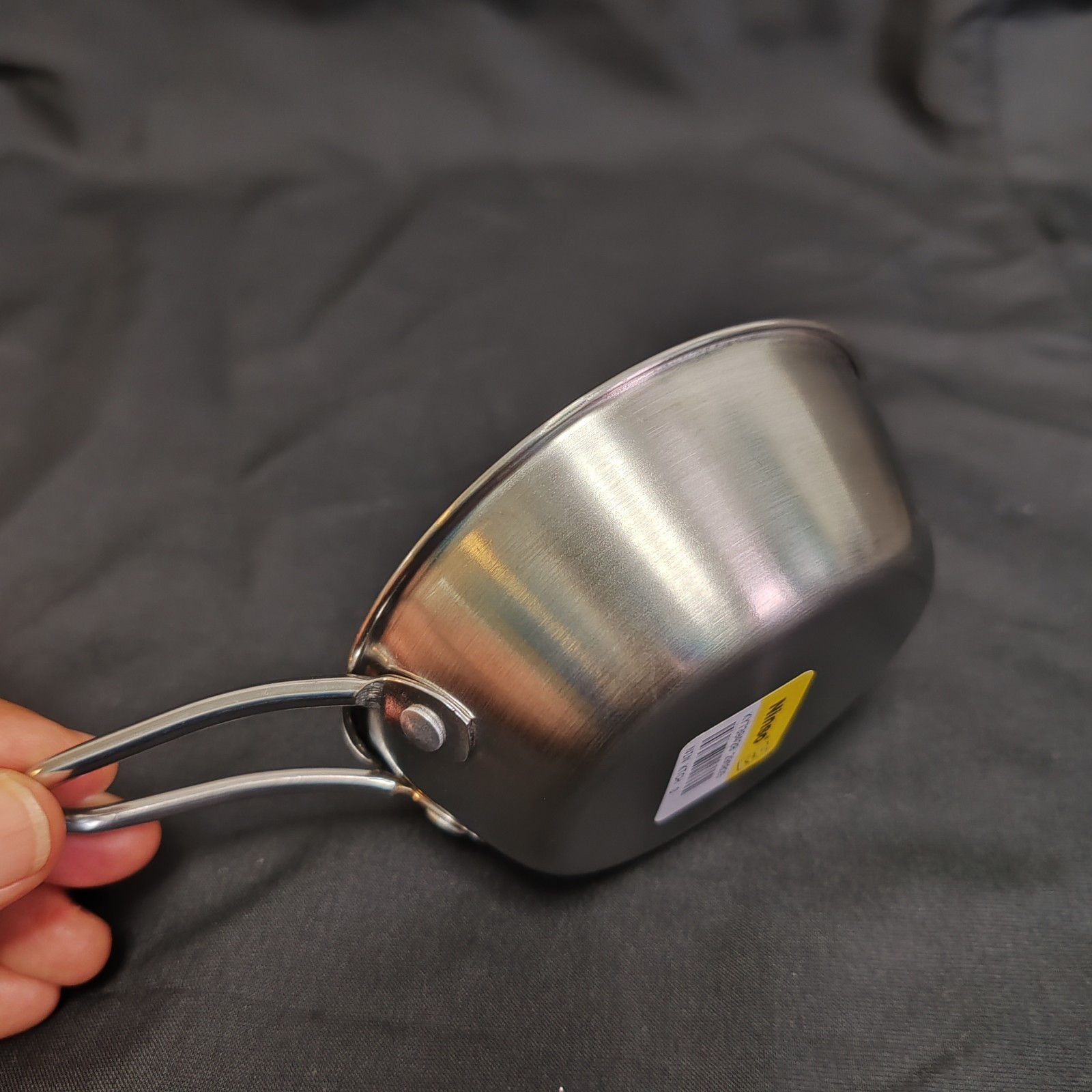Small Stainless Steel Camping Travel Bowl with Handle Versatile Tableware