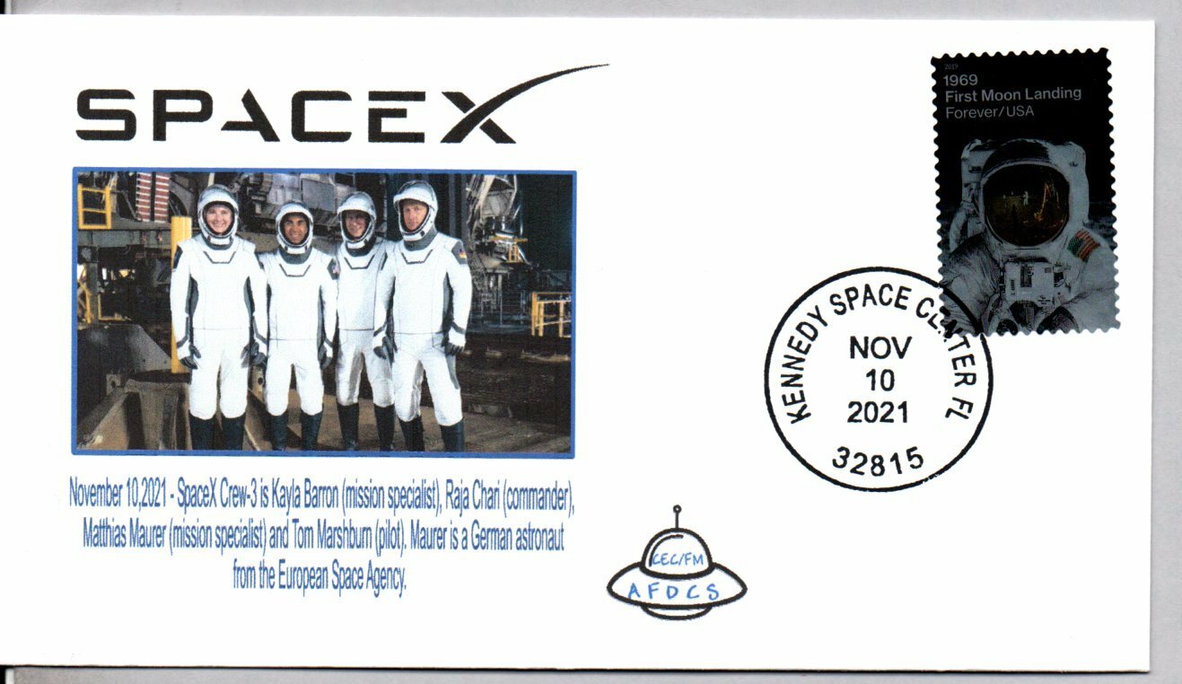 SPACE X 3 KENNEDY SPACE CENTER LAUNCH 11/10/2021 TO INTERNATIONAL SPACE STATION