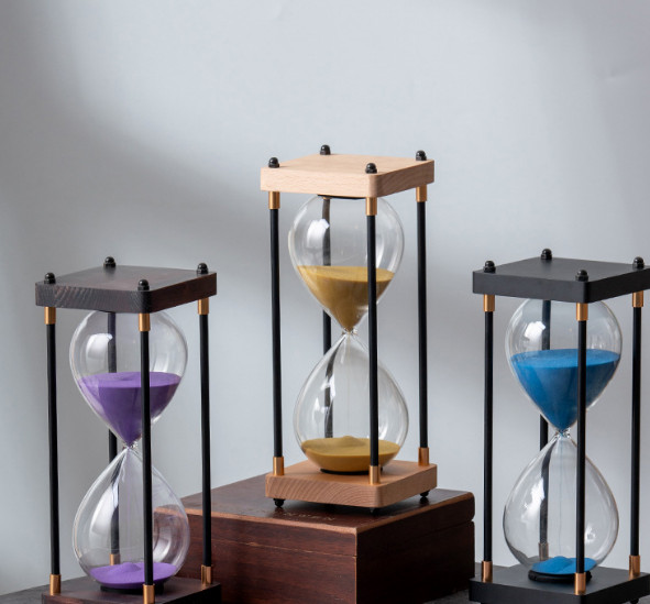 Retro Retro Glass Hourglass Timer 60 Minute Hourglass Home Decoration