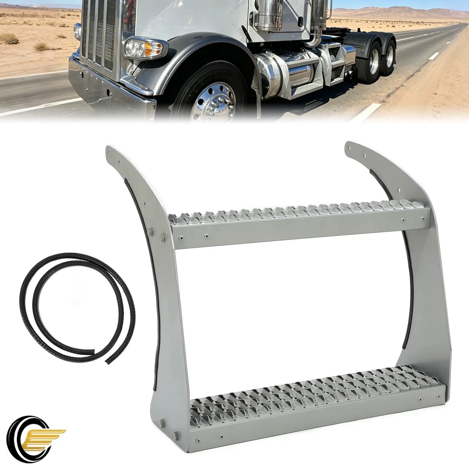 26" Fuel Tank Step Support Bracket For Peterbilt 379/389 All Models Top & Bottom