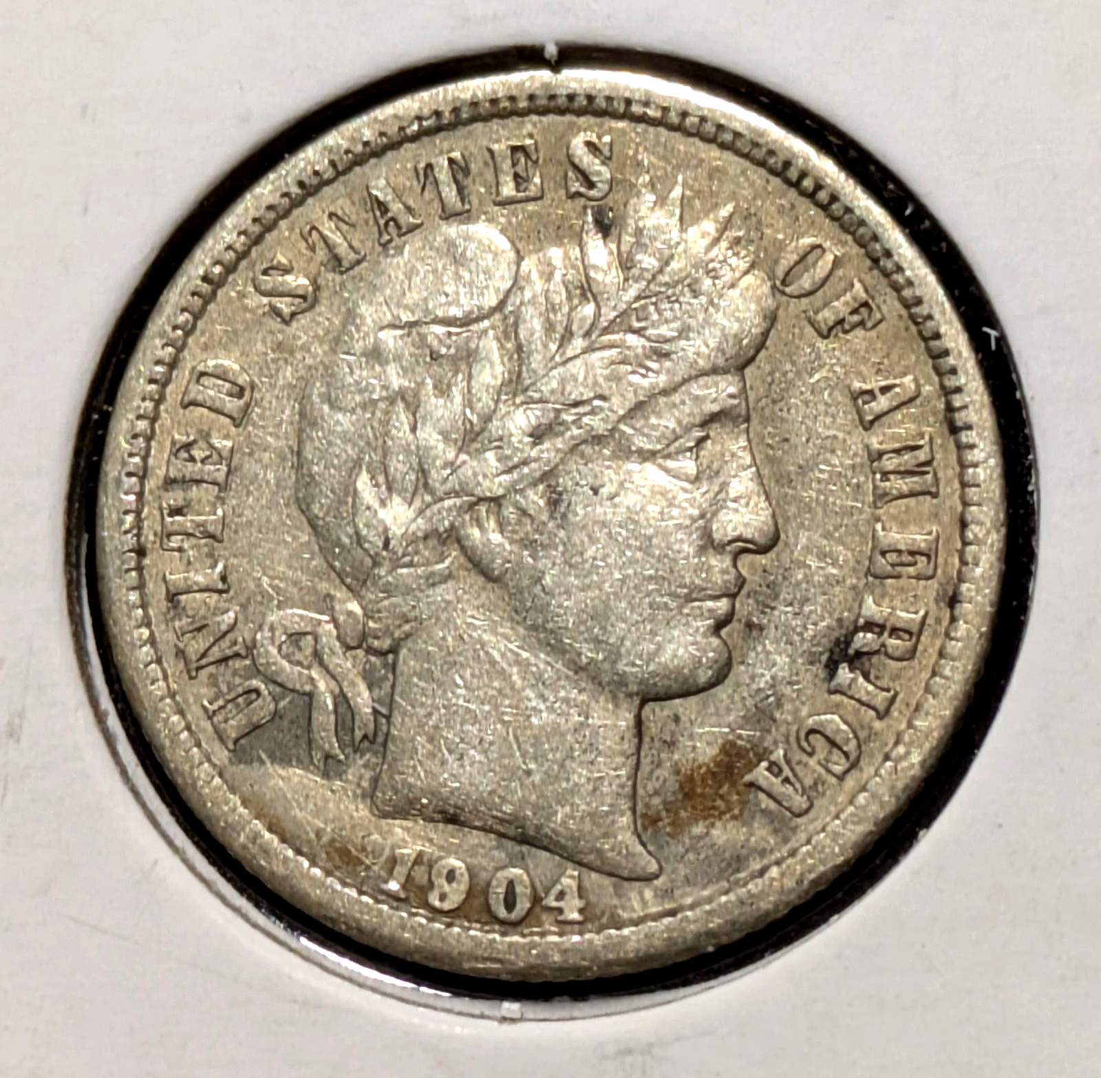 1904 Barber Silver Dime 10c Ten Cent US Coin Philadelphia Mint  *432