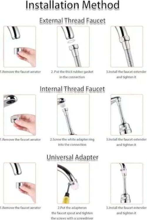 Kitchen Faucet Sprayer Attachment, Movable Faucet Extender for Kitchen type2
