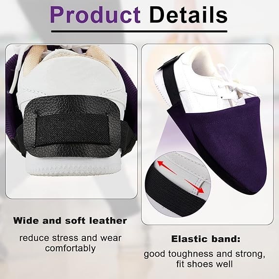 Bowling Shoe Slide, 2 Pack/ 1 Pair Adjustable Sole Large, Purple