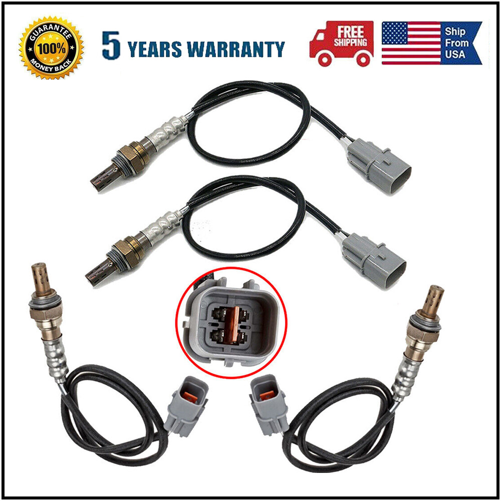 4pcs Oxygen O2 Sensor 1&2 For 2005-2010 Kia Sportage V6 2.7L Upstream+Downstream