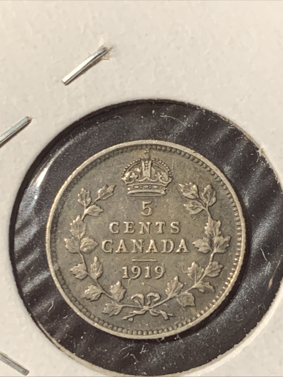 1919 Canada 5 Cent ~ SILVER HIGHER GRADE ~