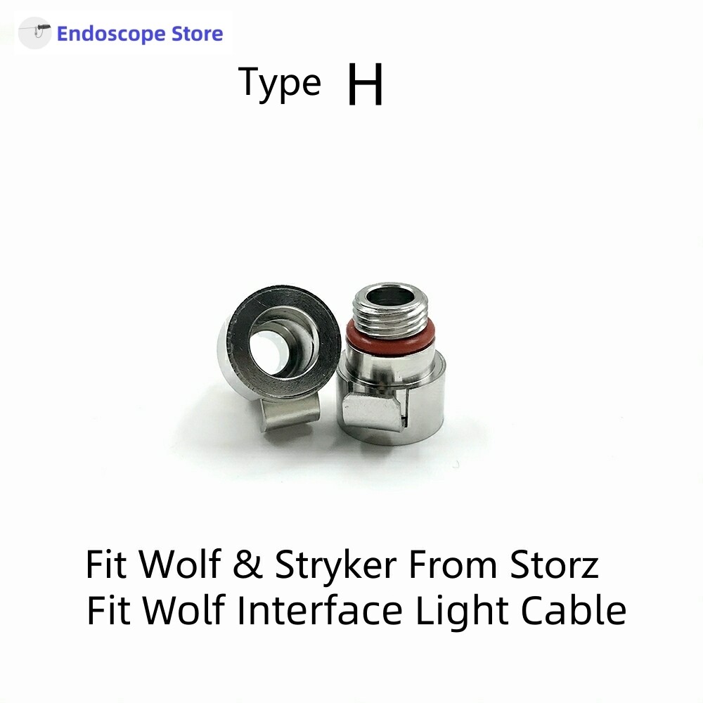 Endoscope Light Source Optical Fiber Cable Interface Adapter Convert Connector