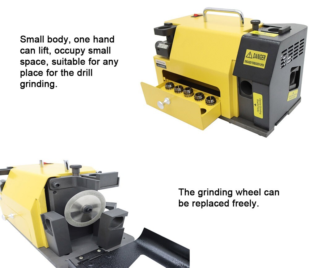 End Mill Grinder 4400rpm Mill Grinder Sharpener Sharpener 4-14 Range 200W