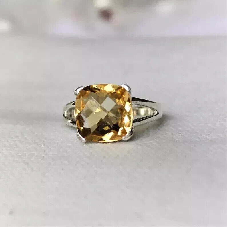 Citrine 925 Sterling Silver Handmade Ring Beautiful Gifts Jewelry RT-1986