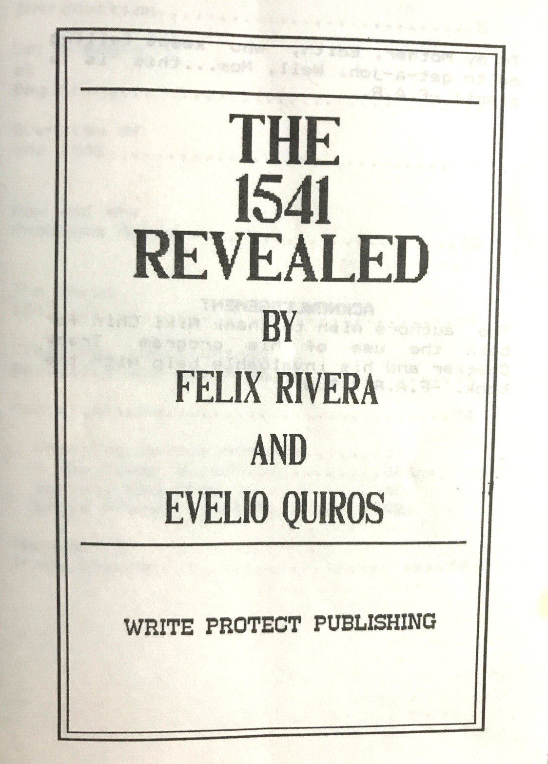 The 1541 Revealed by Write Protect Publishing about Commodore 64 Disk Drive 1985