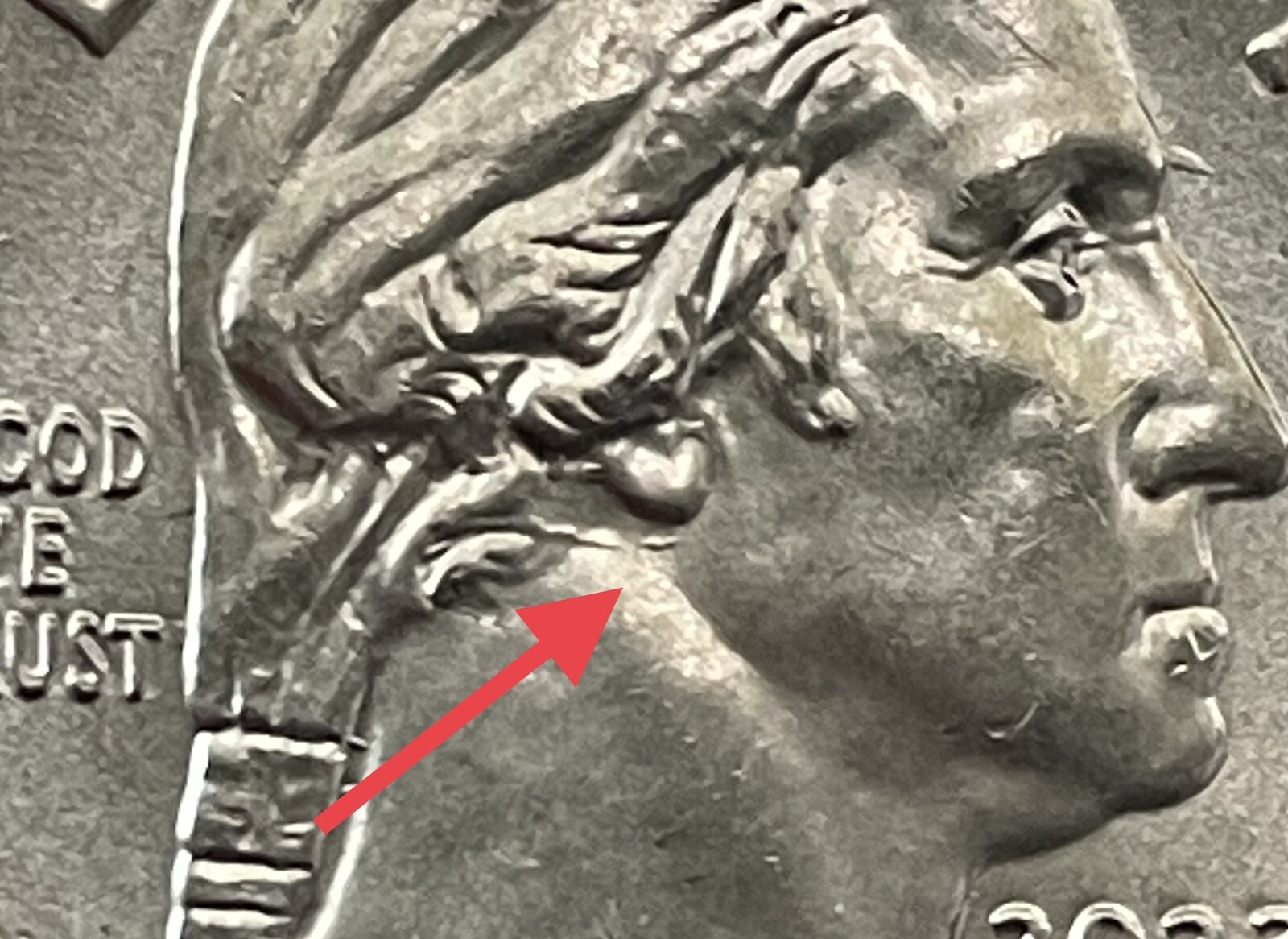 2023 P Edith Kanaka’ole Quarter BU “EDITH” Clashed Die Error