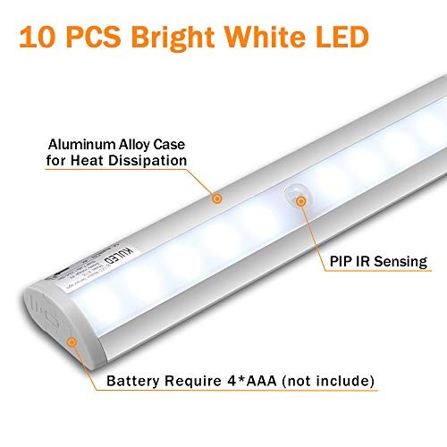 10-led Motion Auto Sensing LED Light, Battery Powered DIY Stick-on Under