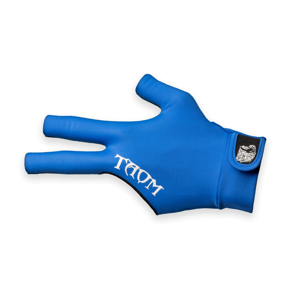 Taom Midas Yale Blue Billiard Glove, Right Hand Professional Stiched - Medium