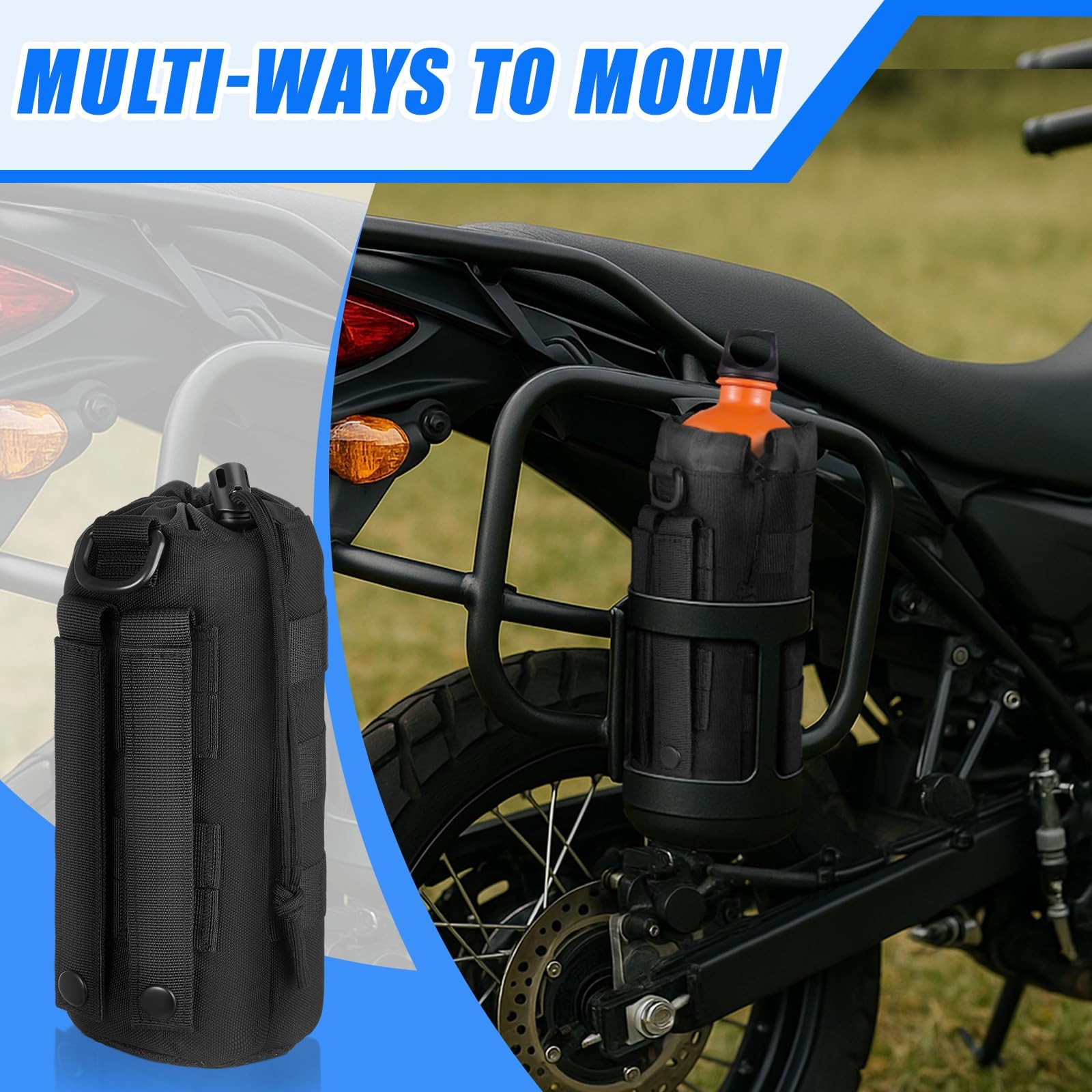 Sunnymove 2 Pack Fuel Bottle Holder Compatible with 30 oz Bottle, black